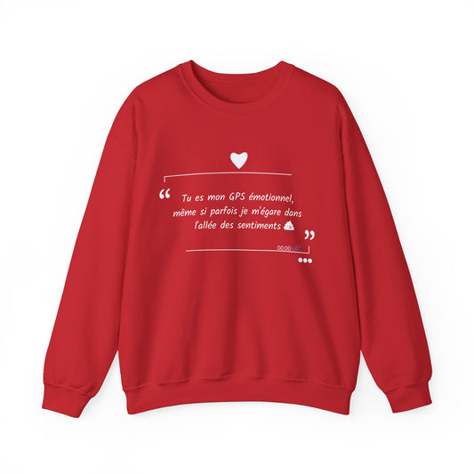 Unisex Sweatshirt: Love declaration Amour GPS 1