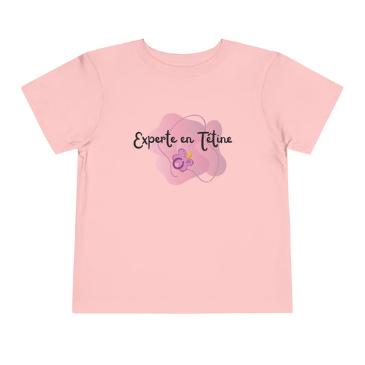 Collection de t-shirts amusants pour tout-petits : Experte en Tétine 