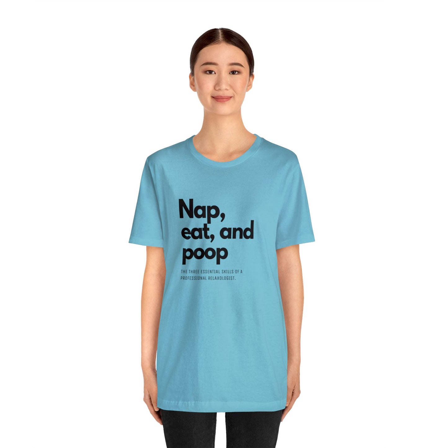 Unisex Jersey Tee: Comfort with a Funny Quote nap eat poop