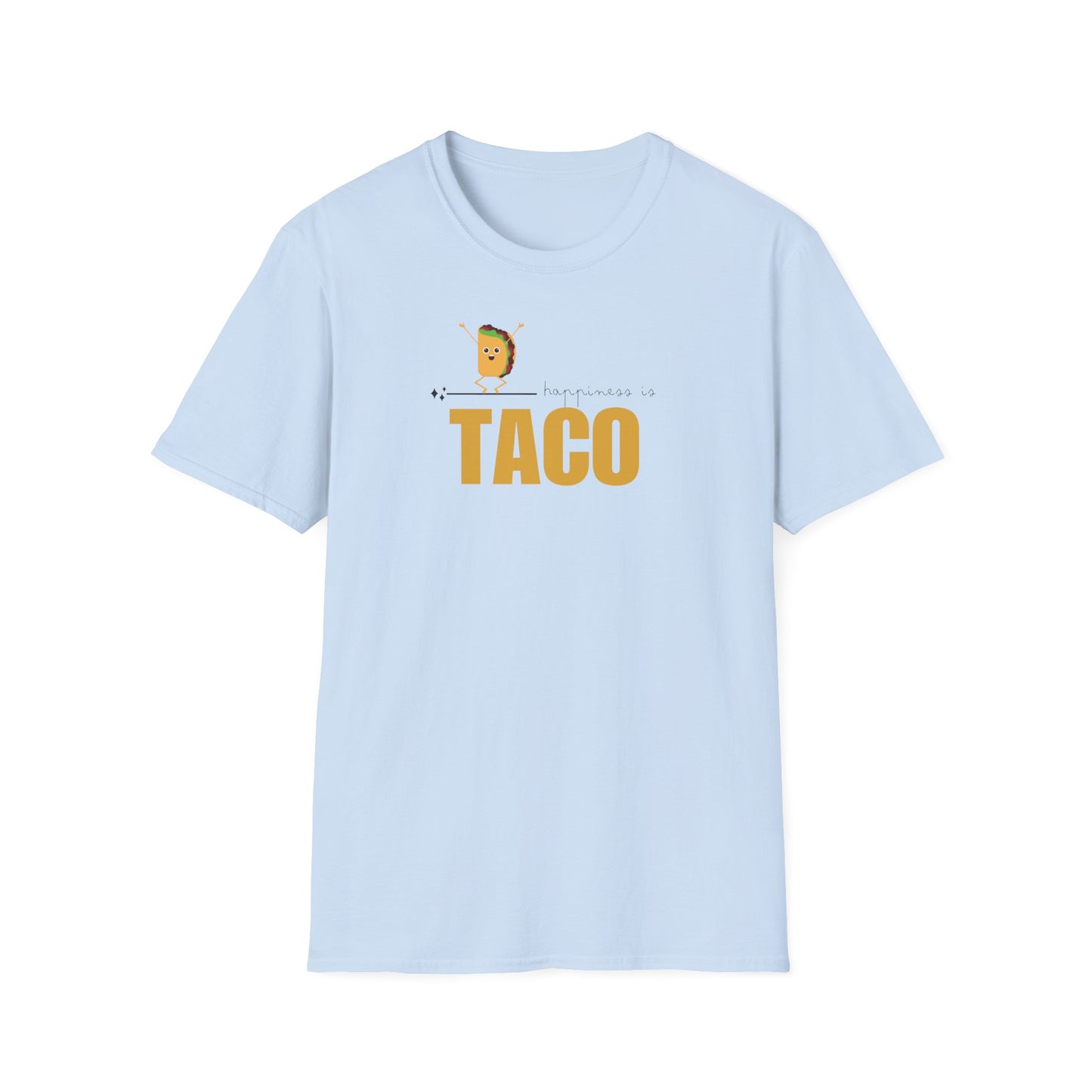 Funny Softstyle T-Shirt: Happiness Taco