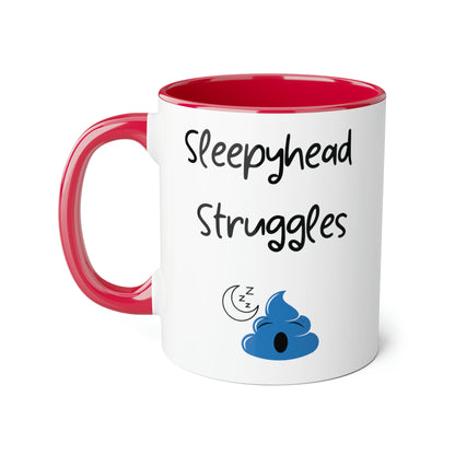 Funny 11oz Mugs - Sleepyhead struggles