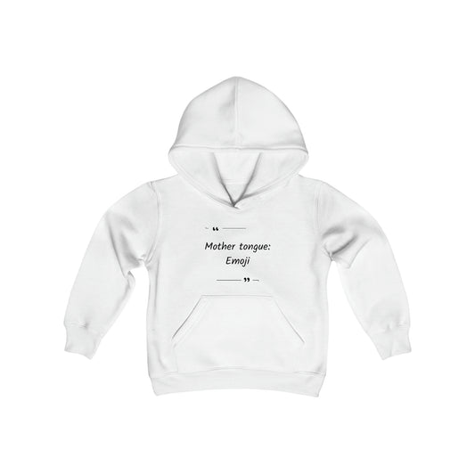 Youth Hoodie: Mother Tongue Emoji