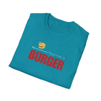 Funny Softstyle T-Shirt: Happiness Burger