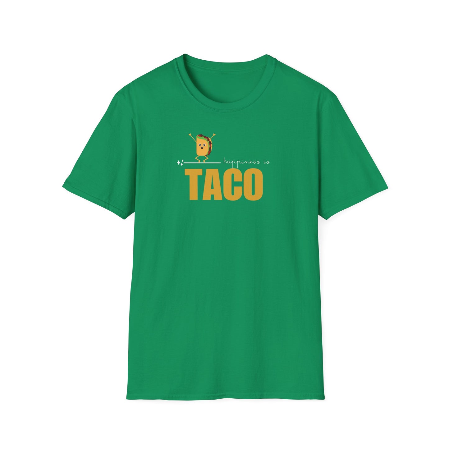 Funny Softstyle T-Shirt: Happiness Taco