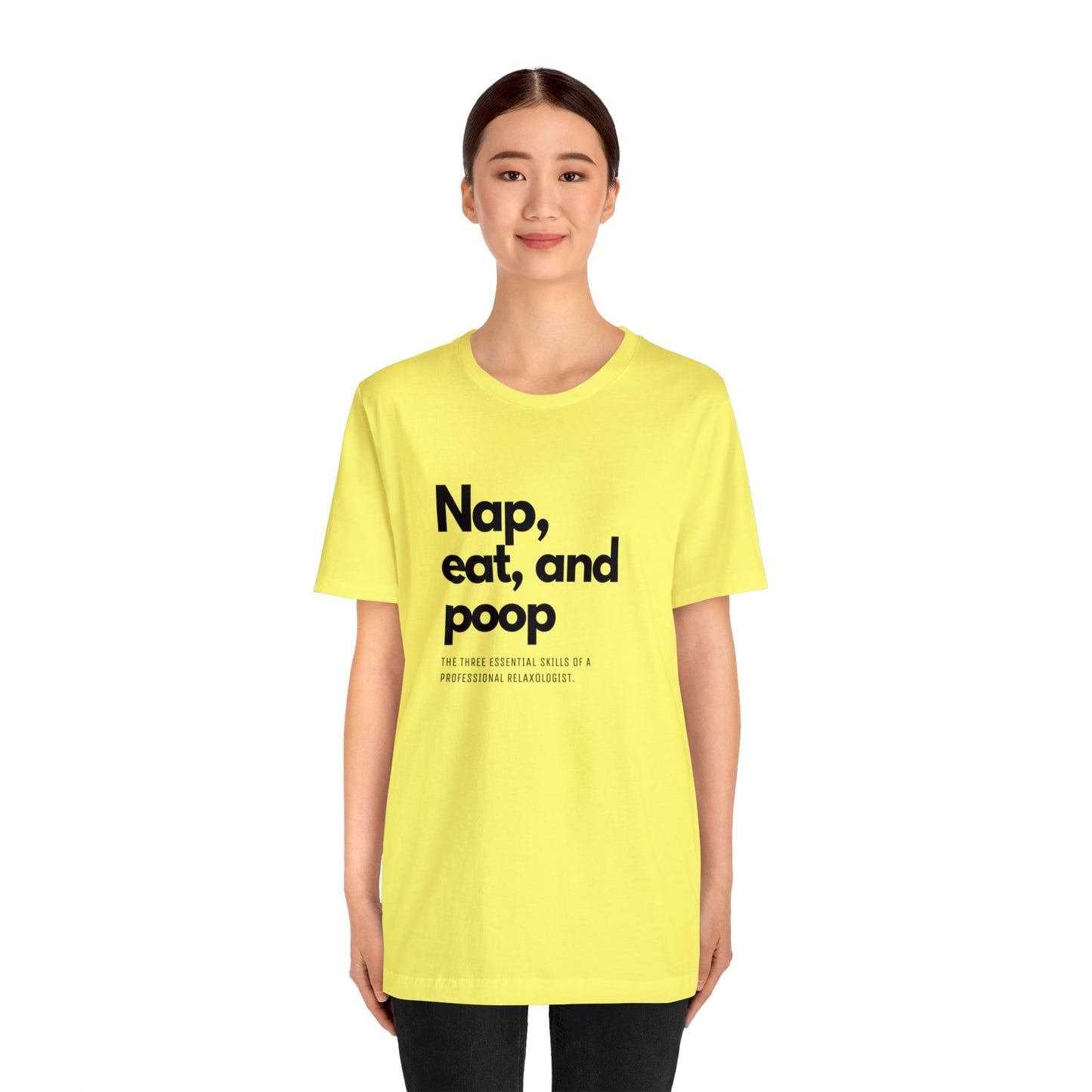 Unisex Jersey Tee: Comfort with a Funny Quote nap eat poop