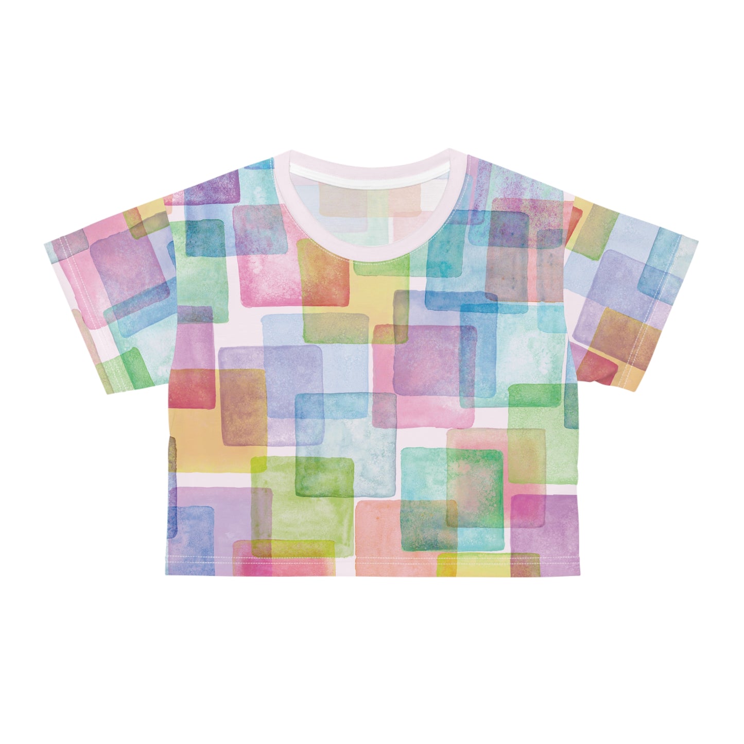 Motif Color Burst Crop Tee