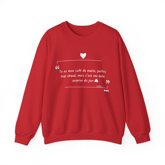 Unisex Sweatshirt: Love declaration Amour Café 1