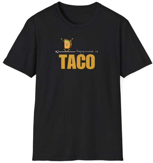 Funny Softstyle T-Shirt: Happiness Taco