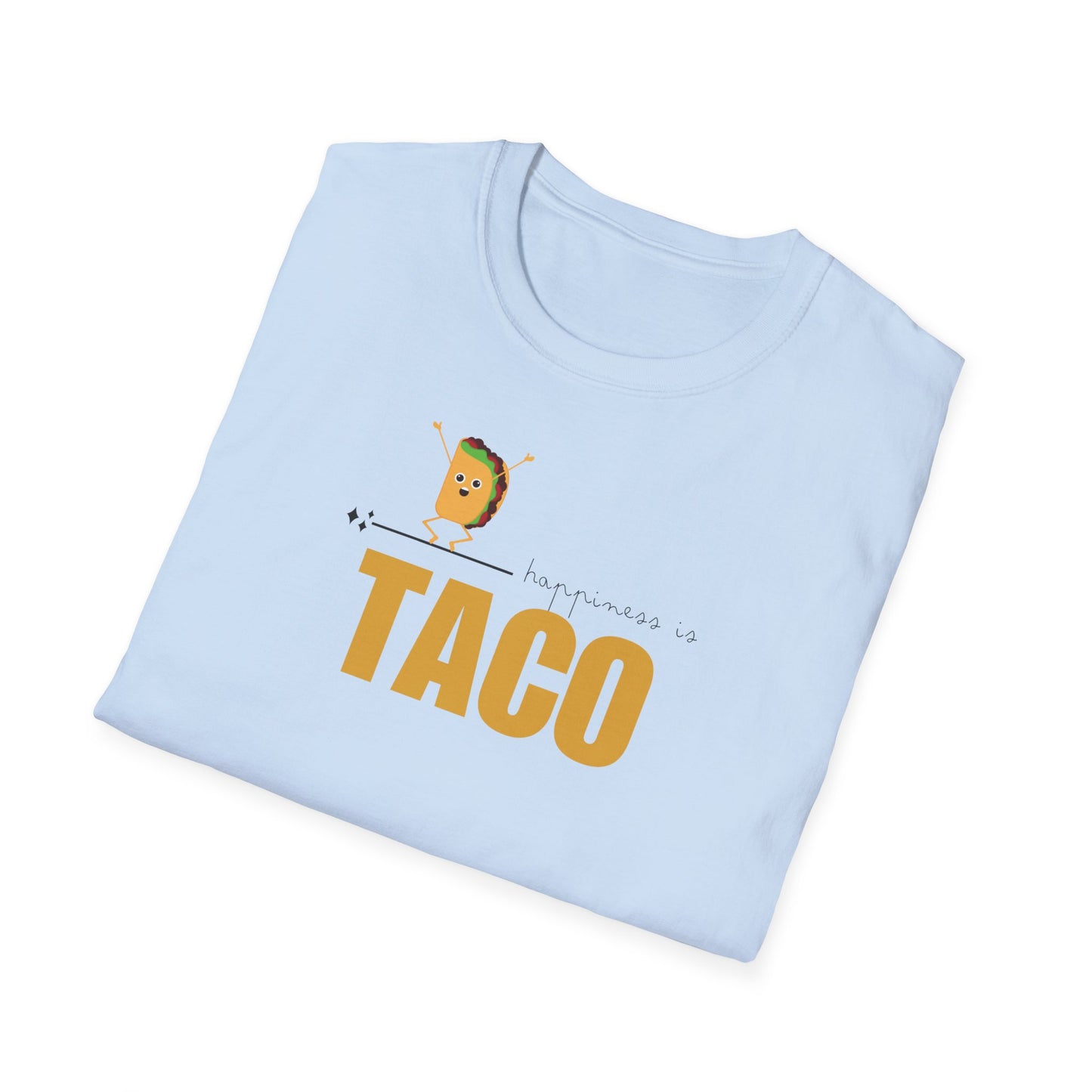 Funny Softstyle T-Shirt: Happiness Taco