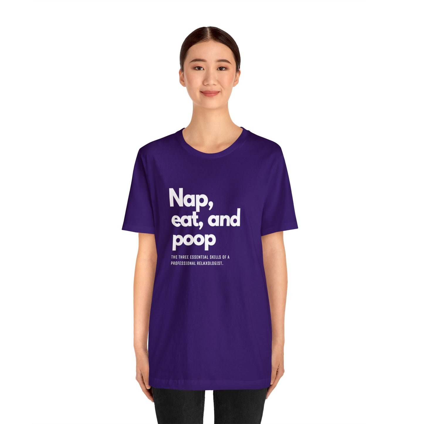 Unisex Jersey Tee: Comfort with a Funny Quote nap eat poop