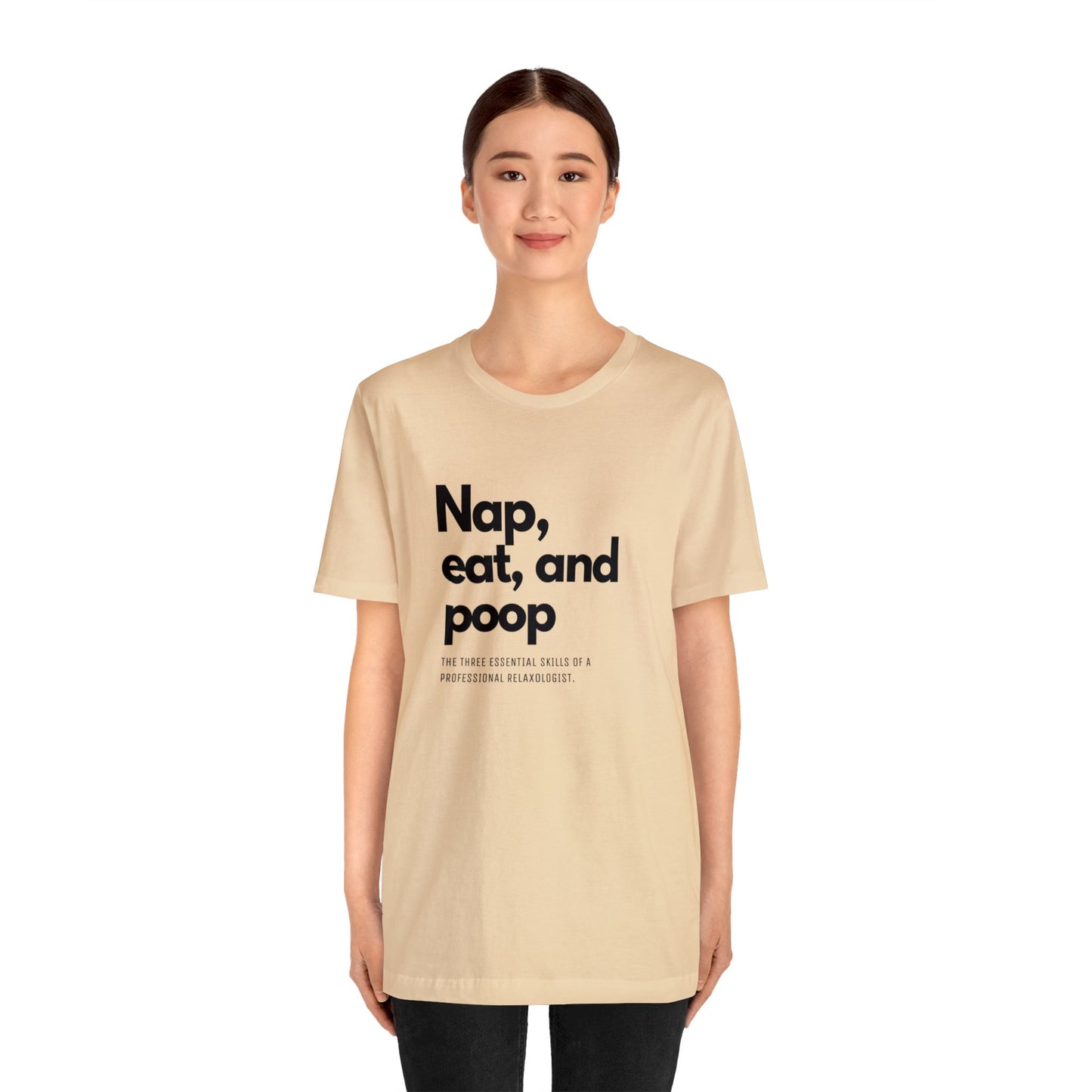 Unisex Jersey Tee: Comfort with a Funny Quote nap eat poop