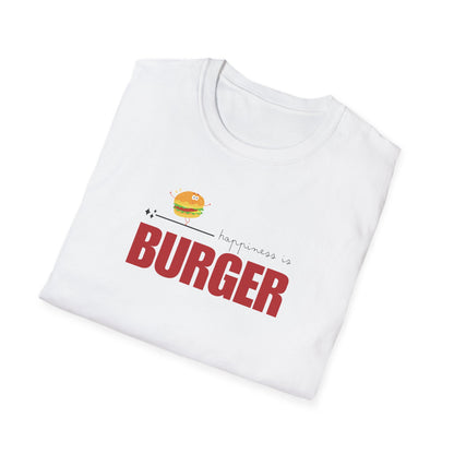 Funny Softstyle T-Shirt: Happiness Burger