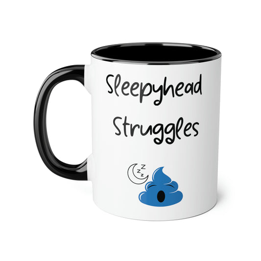 Funny 11oz Mugs - Sleepyhead struggles