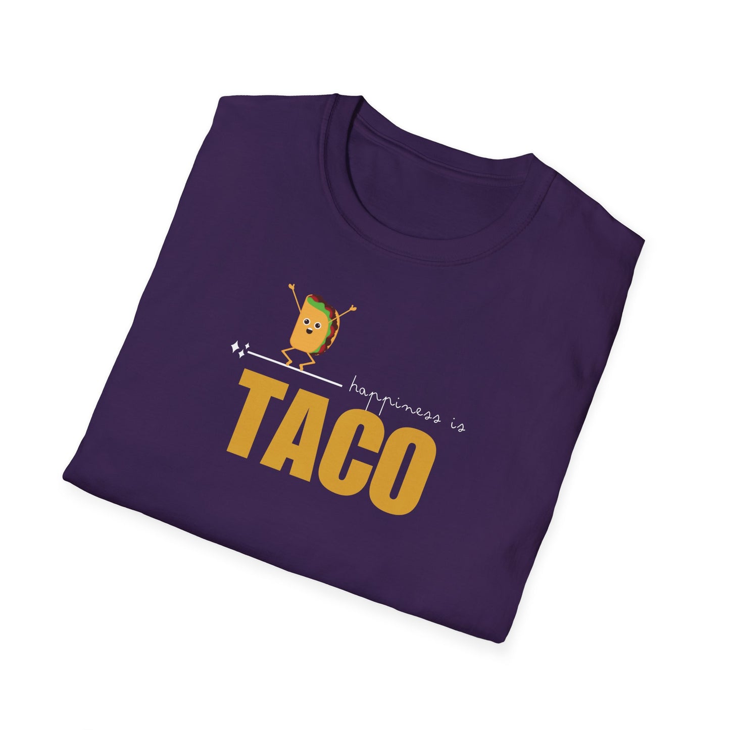 Funny Softstyle T-Shirt: Happiness Taco