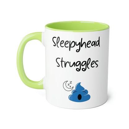 Funny 11oz Mugs - Sleepyhead struggles