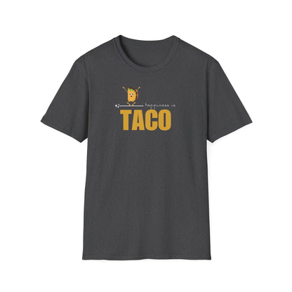 Funny Softstyle T-Shirt: Happiness Taco