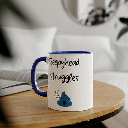 Funny 11oz Mugs - Sleepyhead struggles