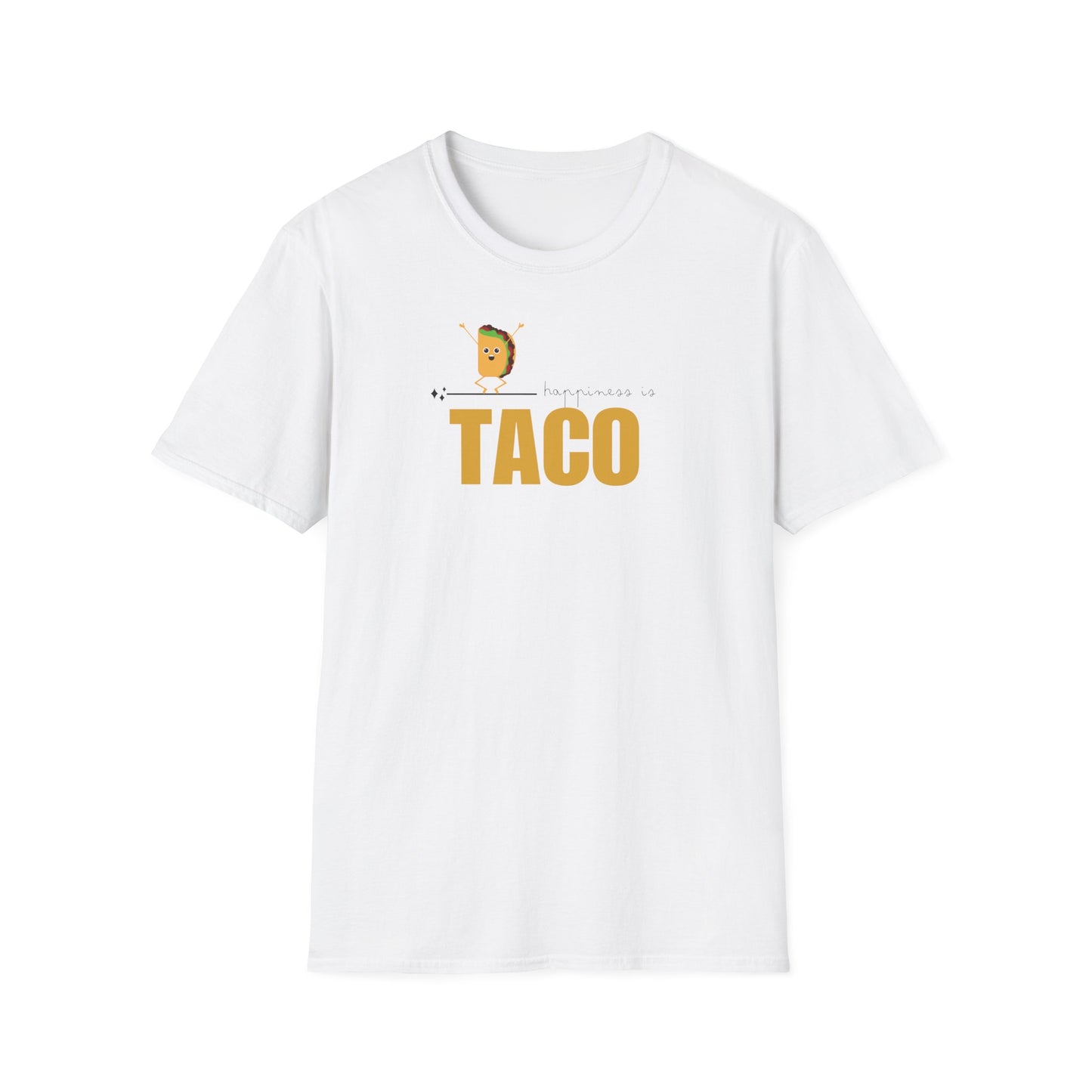 Funny Softstyle T-Shirt: Happiness Taco