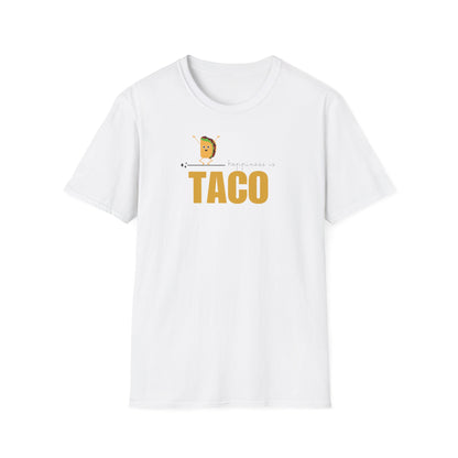 Funny Softstyle T-Shirt: Happiness Taco