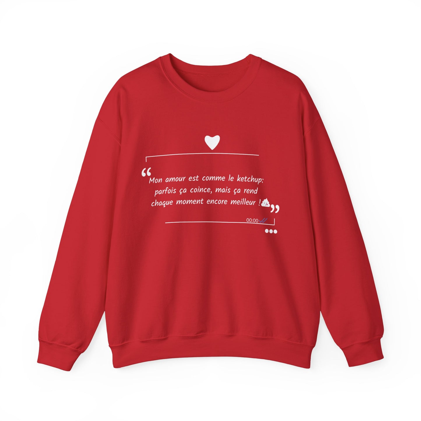 Unisex Sweatshirt: Love declaration Amour ketchup 1