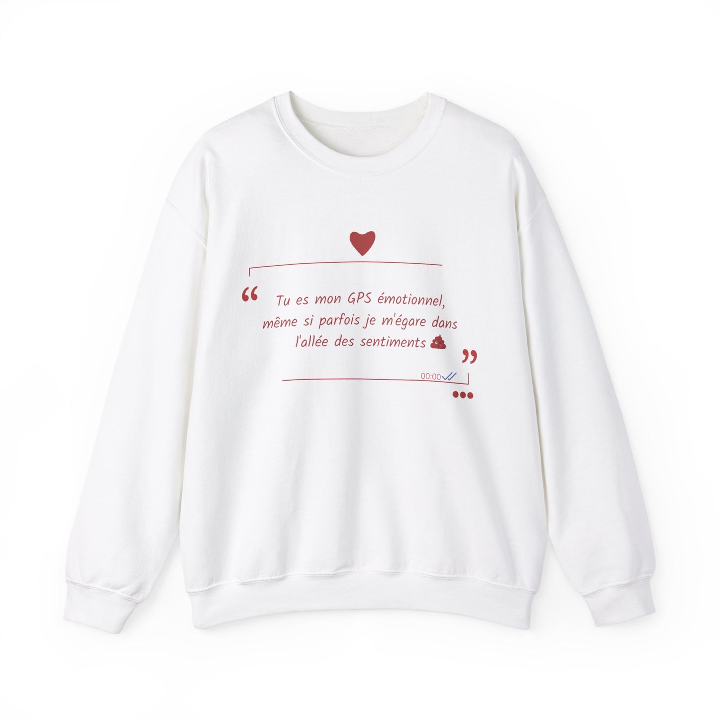 Unisex Sweatshirt: Love declaration Amour GPS 1