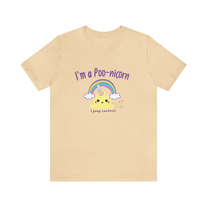 Unisex Jersey Tee: Comfort with a Funny Quote  poo-nicorn