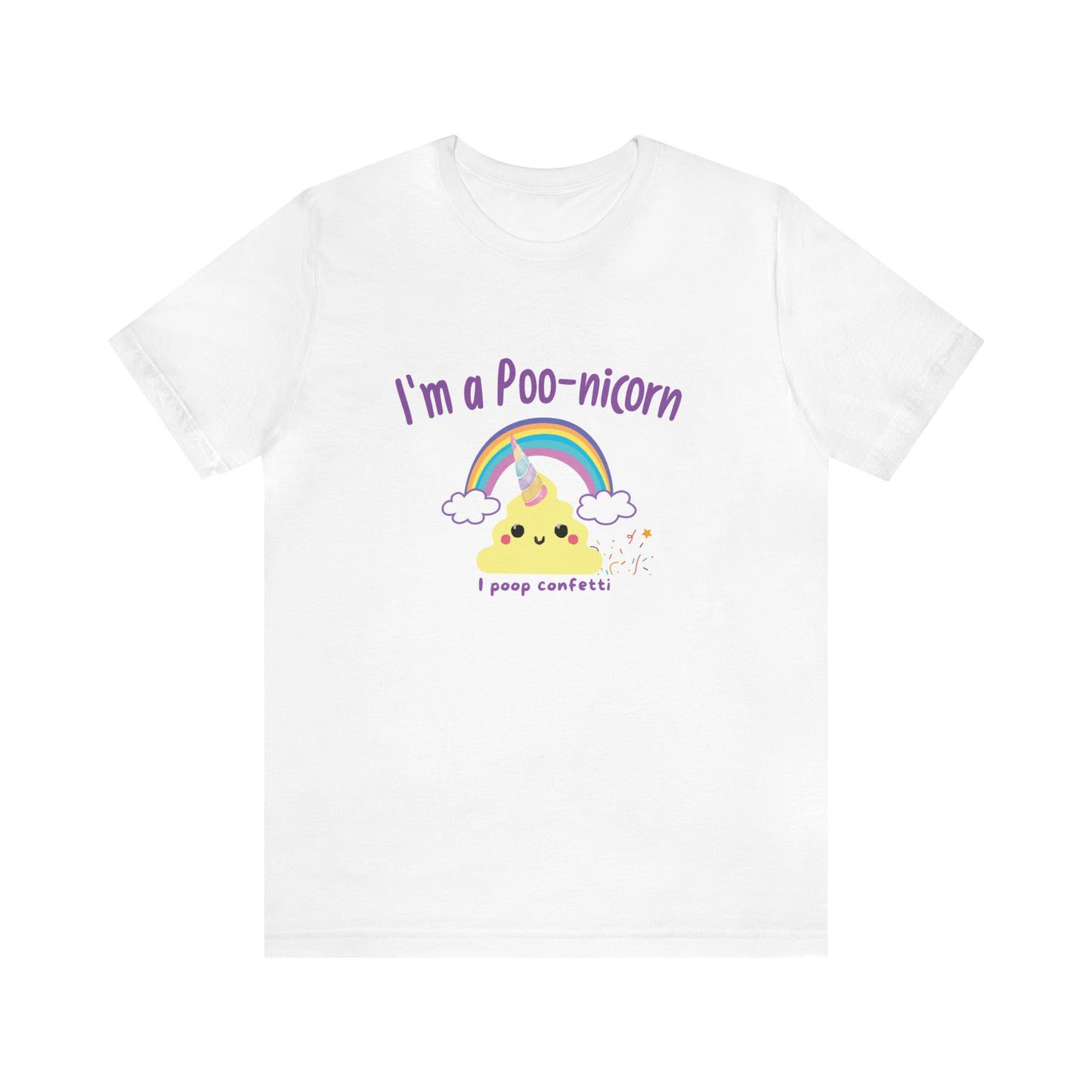 Unisex Jersey Tee: Comfort with a Funny Quote  poo-nicorn