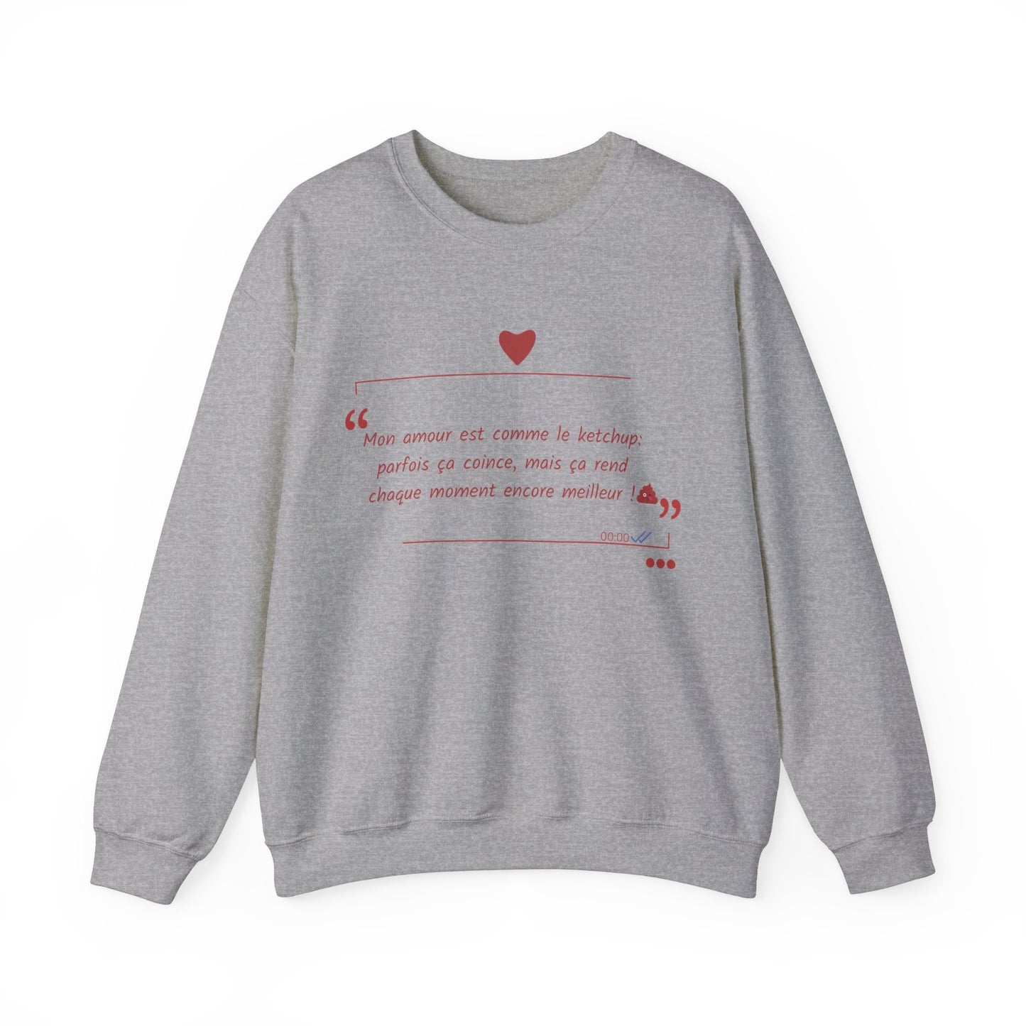 Unisex Sweatshirt: Love declaration Amour ketchup 1