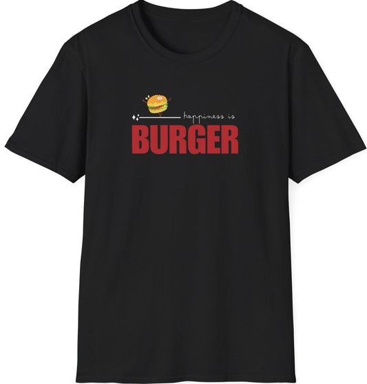 Funny Softstyle T-Shirt: Happiness Burger