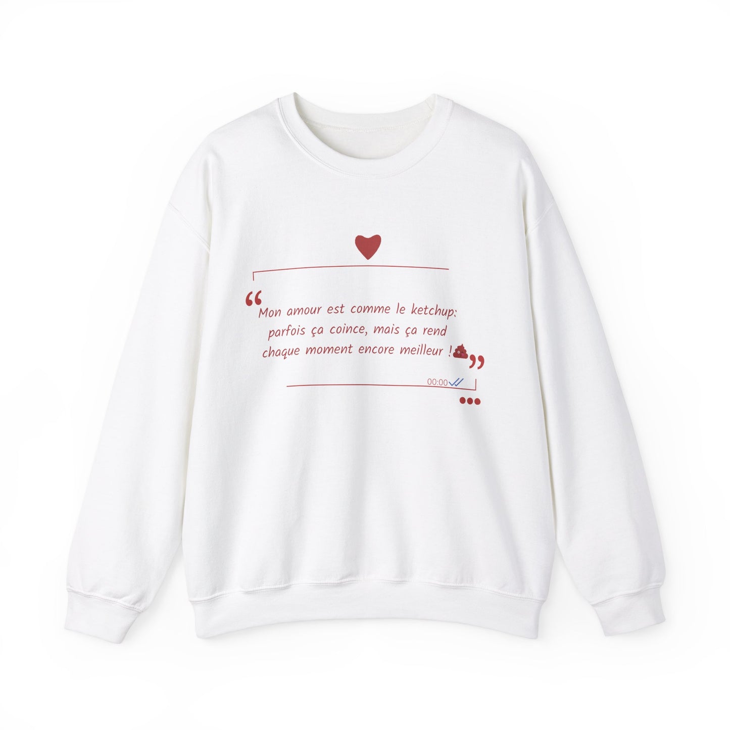 Unisex Sweatshirt: Love declaration Amour ketchup 1