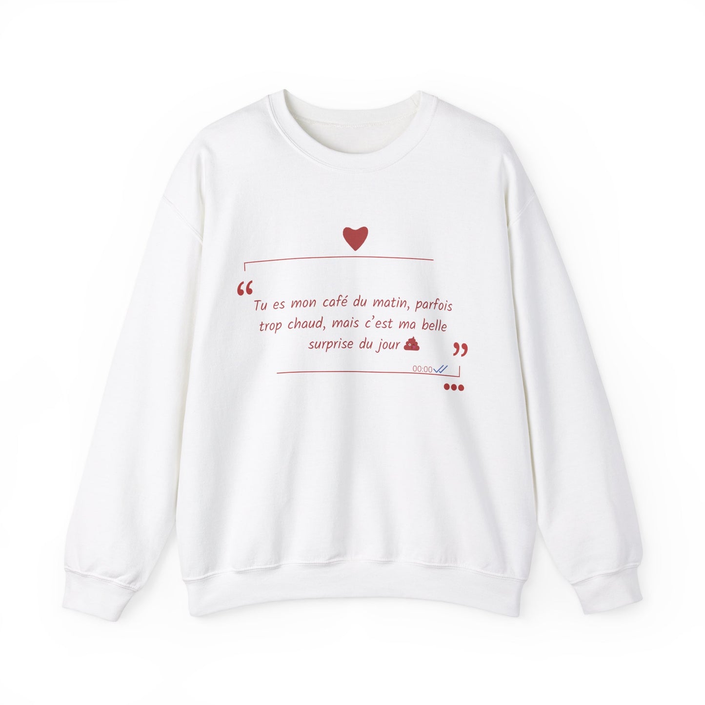 Unisex Sweatshirt: Love declaration Amour Café 1