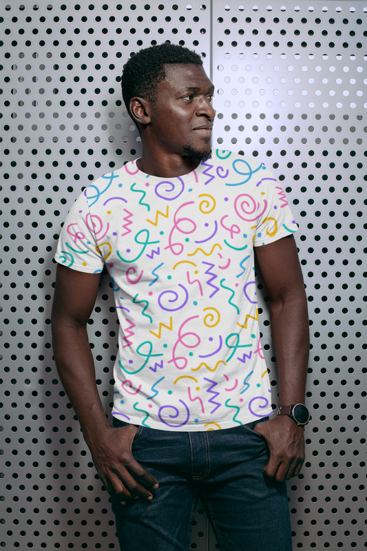 Men T-shirt - Colorful Pattern